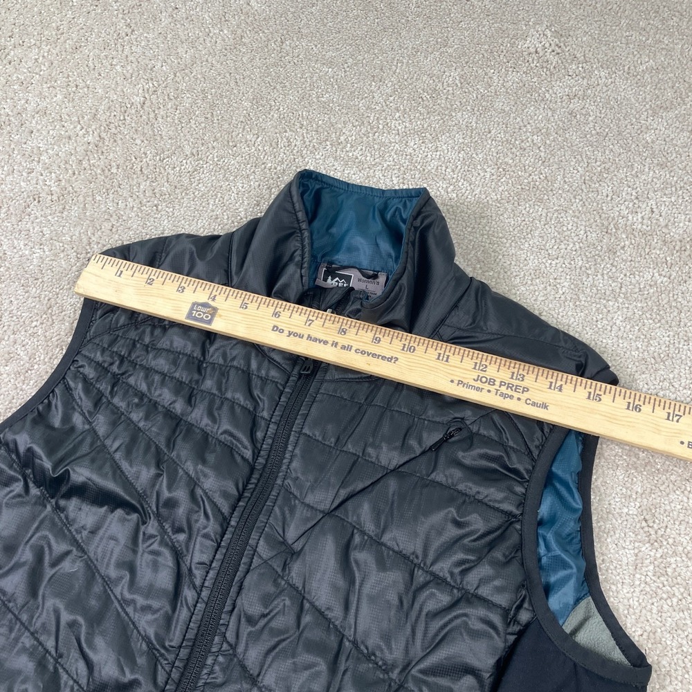 REI Womens L Vest Black Primaloft Pertex Quantum Packable Insulated Quilted - Picture 10 of 11